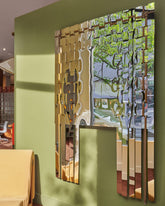 Styled image of the Bower Studios Woven Mirror V.