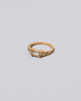 View from the side of the Champagne Diamond Expression Ring on light color background.