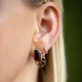 product_details::Lycaste Earrings on model.