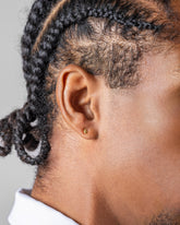 Tear Stud Earring Single on male model.