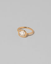 View from the side of the Gusher Diamond Ring 006 on light color background.