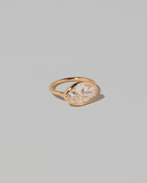 View from the side of the Gusher Diamond Ring 007 on light color background.