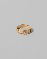 View from the side of the Half Moon Ring on light color background.