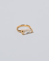 View from the side of the Elara Ring on light color background.