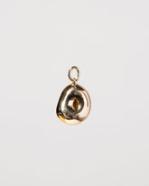Plain Bagel Charm with Diamond Cream Cheese - Final Sale on light color background.