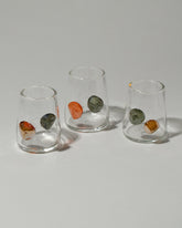 Group of Jess Humphrey Studio Petite Rocks Glasses on light color background.