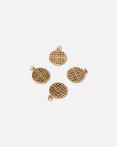 Waffle Charms on light color background.