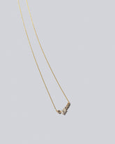Teardrop Necklace - Diamonds on light color background.