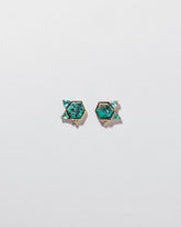 Azure Earrings on light color background.