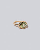 View from the side of the Yarrow Ring on light color background.