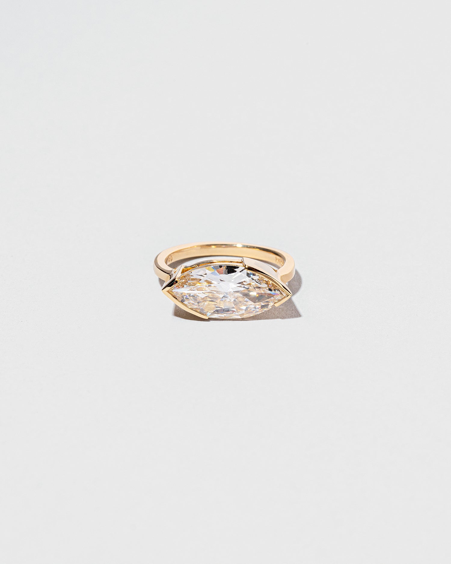 Marquise Brilliant Cut Diamond Solitaire Ring front facing