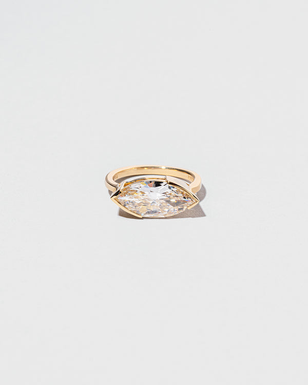 Marquise Brilliant Cut Diamond Solitaire Ring front facing