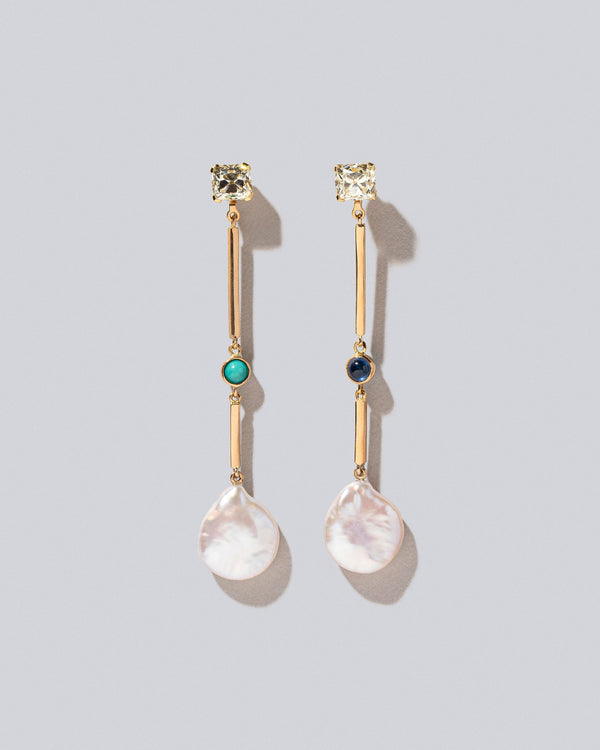 Pearl Turquoise & Sapphire Earring Jackets