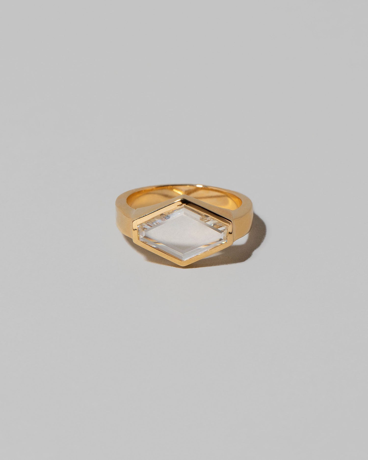 Hexagonal Step Cut Diamond Ring