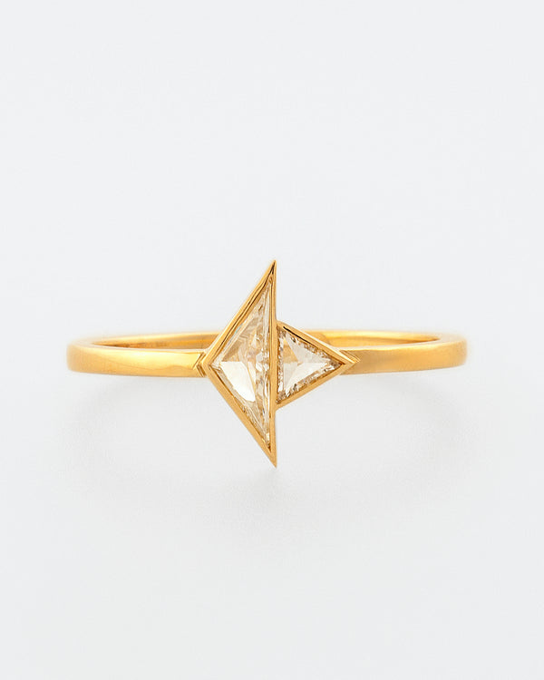 Two Triangle Diamond Ring front view