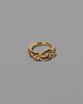 CRZM Gold Ophiolite Ring on light color background.