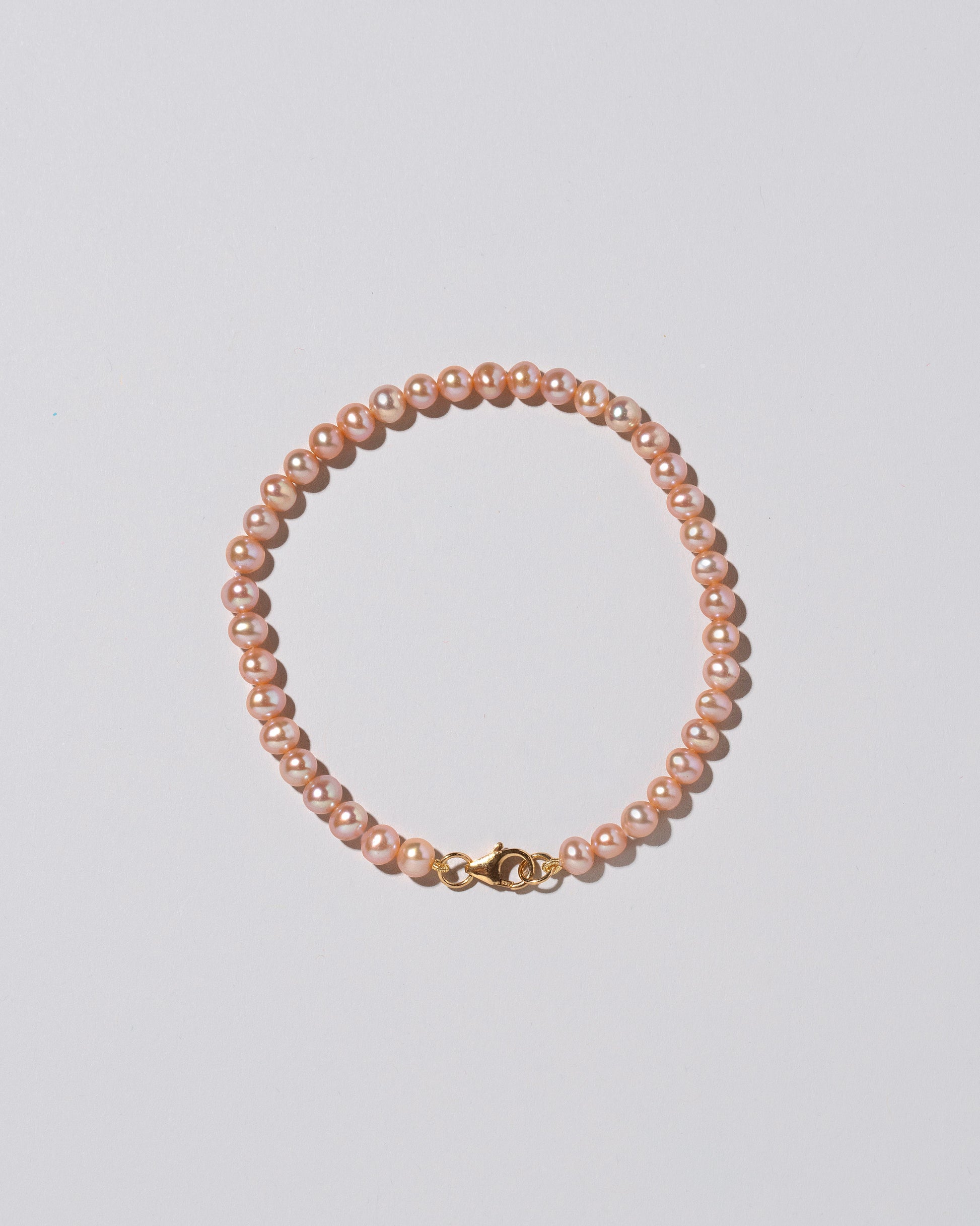 Freshwater Pearl Bracelet on light color background.