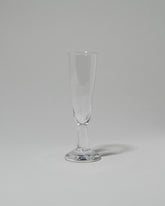 Silje Lindrup Twisted Flute Glass on light color background.