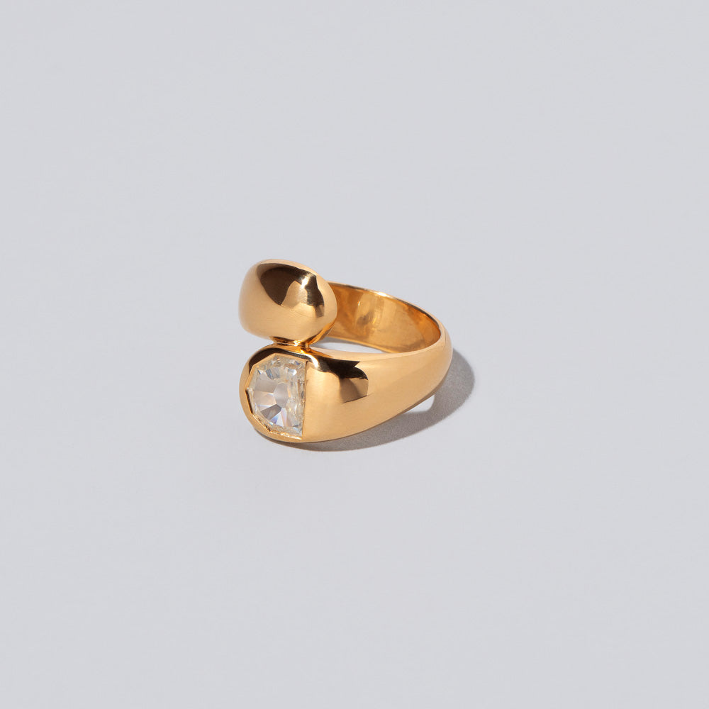 product_details::Closeup details of the Stack It Ring on light color background.