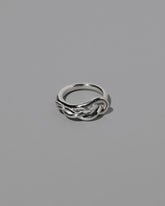 CRZM Sterling Silver Ophiolite Ring on light color background.