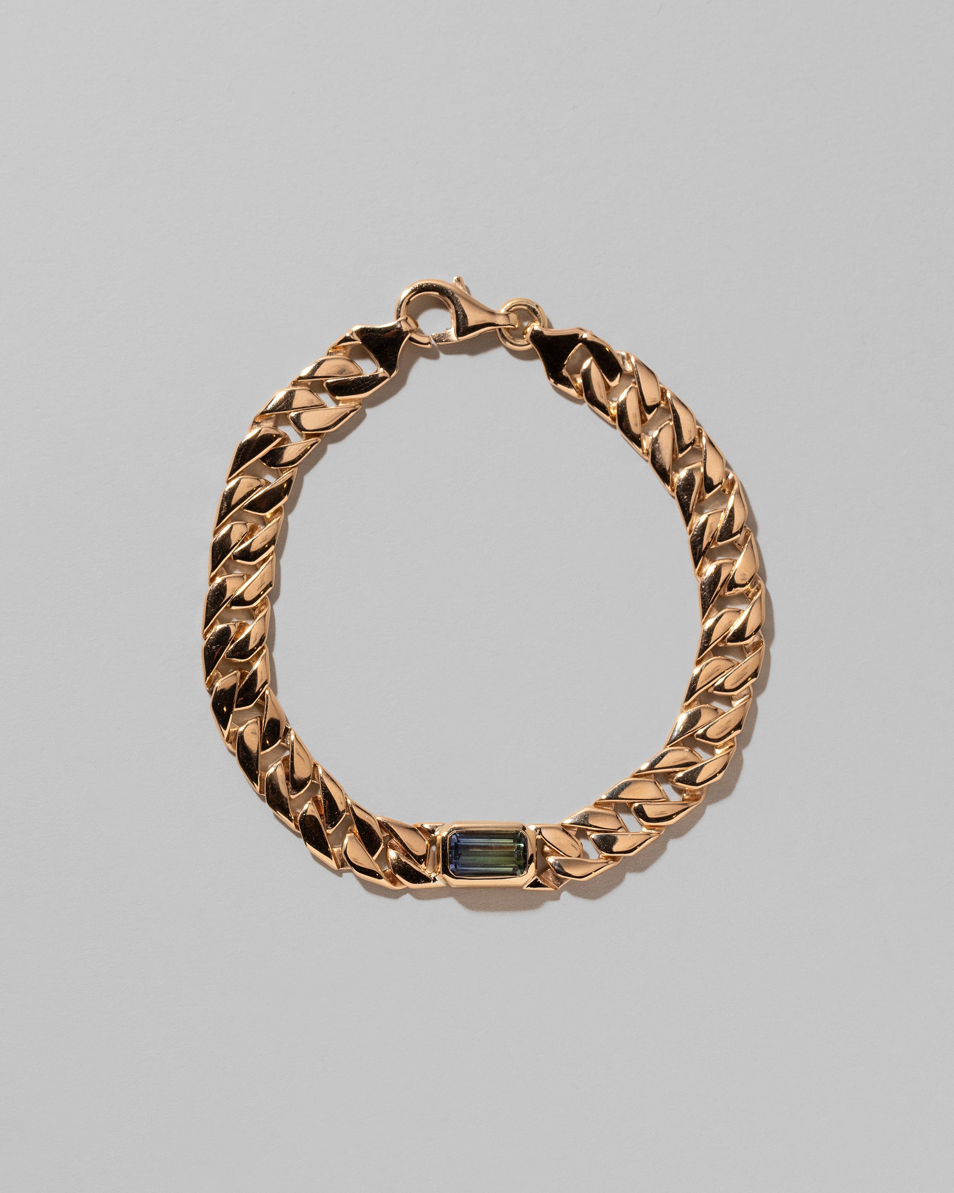 Identity Chain Bicolor Tanzanite Bracelet 002 on light color background.