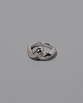 CRZM Sterling Silver Landform Ring on light color background.