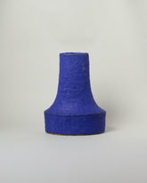 Giselle Hicks Cobalt Blue Oval Swoop Vessel on light color background.