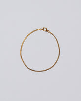 Yellow Gold Serpentina Chain Bracelet on light color background.