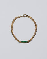 Emerald 3.4mm Identity Chain Bracelet on light color background.