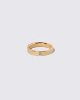 Gold Diamond 4mm Square Cut Piet Band on light color background.