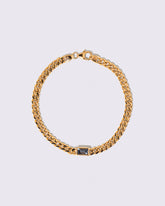 Identity Chain Gray Spinel Bracelet 001 on light color background.