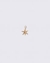 Gold Grand Verve Six Point Star Charm on light color background.