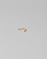 Closeup details of the Luna Ring Charm on light color background.