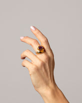 Styled image of model wearing the Mask Ring.