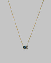 Closeup details of the Northern Lights Necklace 008 on light color background.