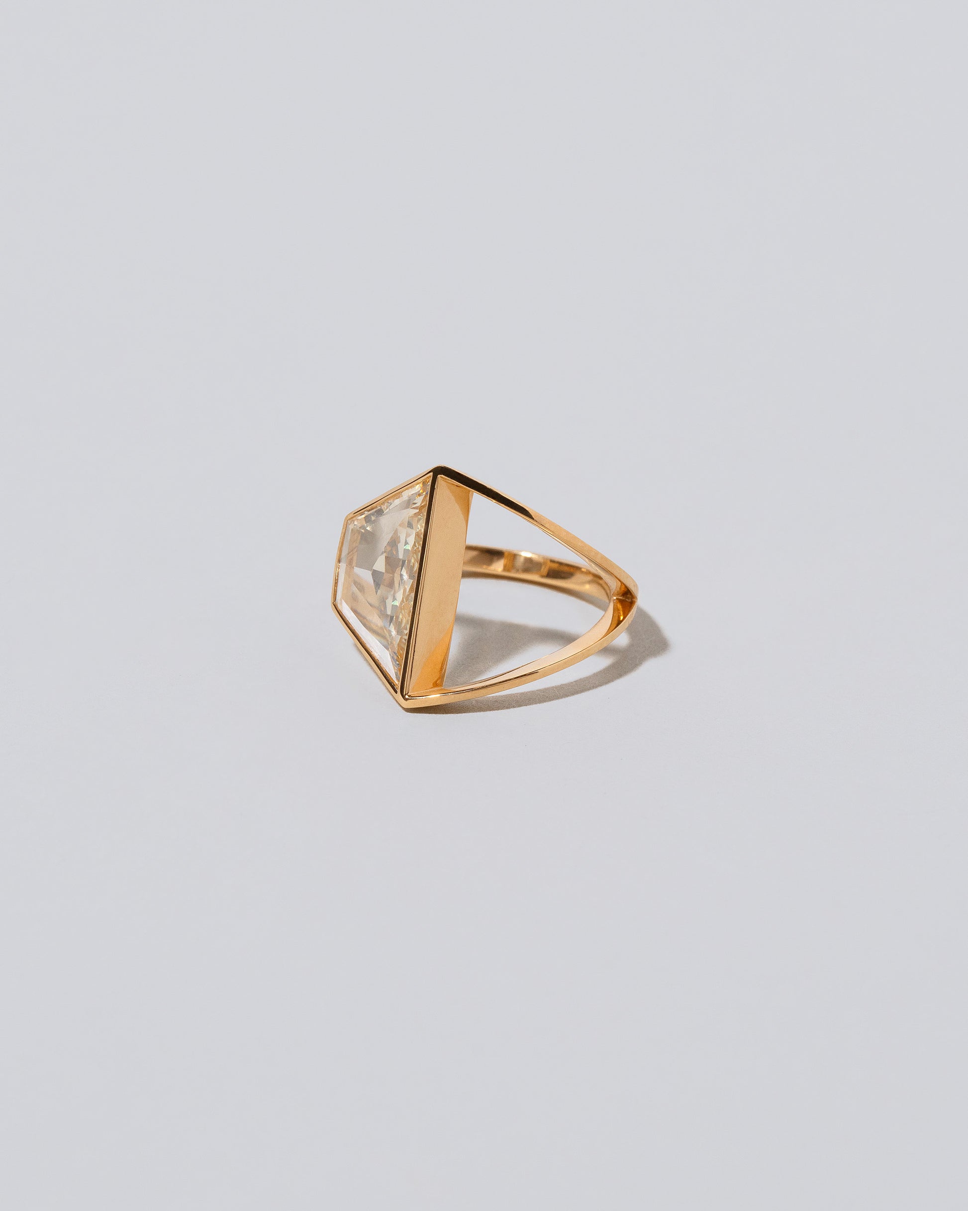 View from the side of the Cyllene Ring on light color background.