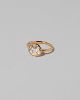 View from the side of the Gusher Diamond Ring 031 on light color background.