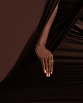 Styled image featuring the Wrapped Ring on model.