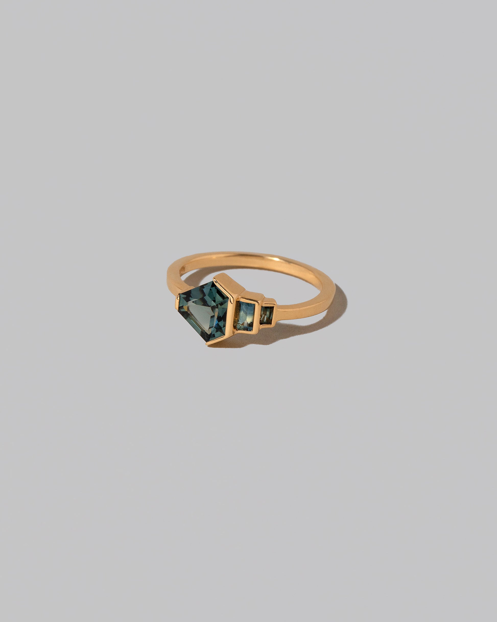 View from the side of the Alchemilla Ring on light color background.