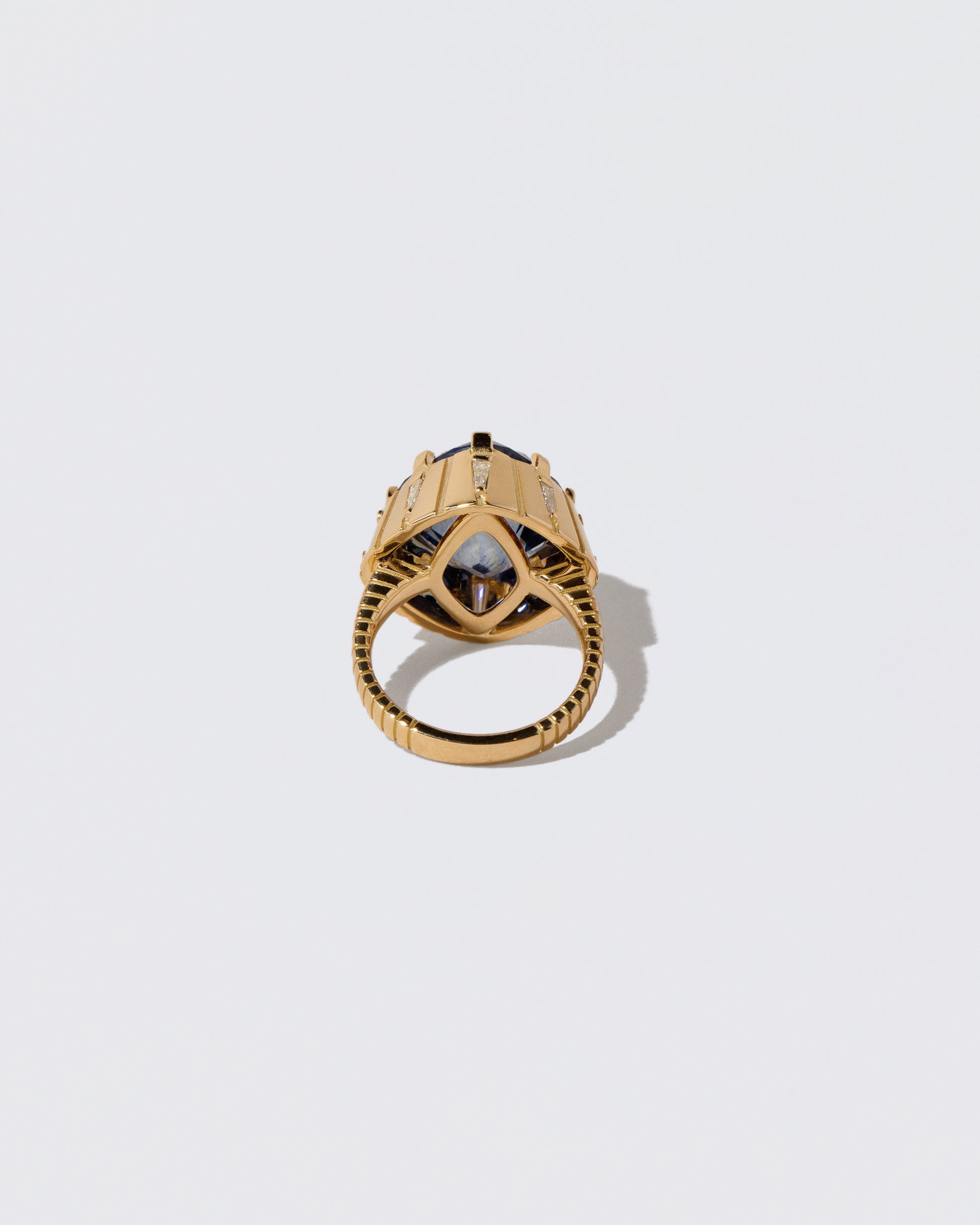 View from the back of the Alluim Ring on light color background.