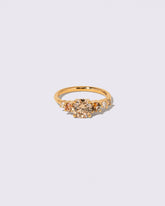 Champagne Diamond Capella Ring on light color background.