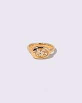 Sapphire Grand Align Ring on light color background.