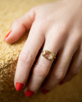 Gusher Diamond Ring 013 on model.