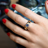 product_details::Many Ways Ring on model.
