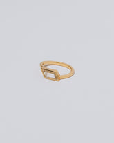 View from the side of the Soutenu Ring on light color background.