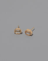 Envelop Earrings on grey color background.