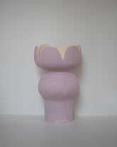 Stephanie Phillips Lilac Tulip Sculpture on light color background.