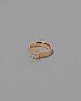 View from the side of the Flatten Ring on grey color background.
