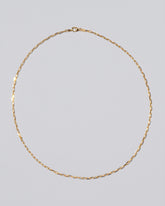 2.2mm Beveled Oval Chain Necklace on light color background.