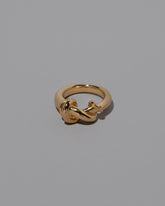 CRZM Gold Ridge Ring on light color background.